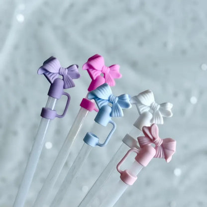 Silicone Straw Cover Cap (Bow Design)