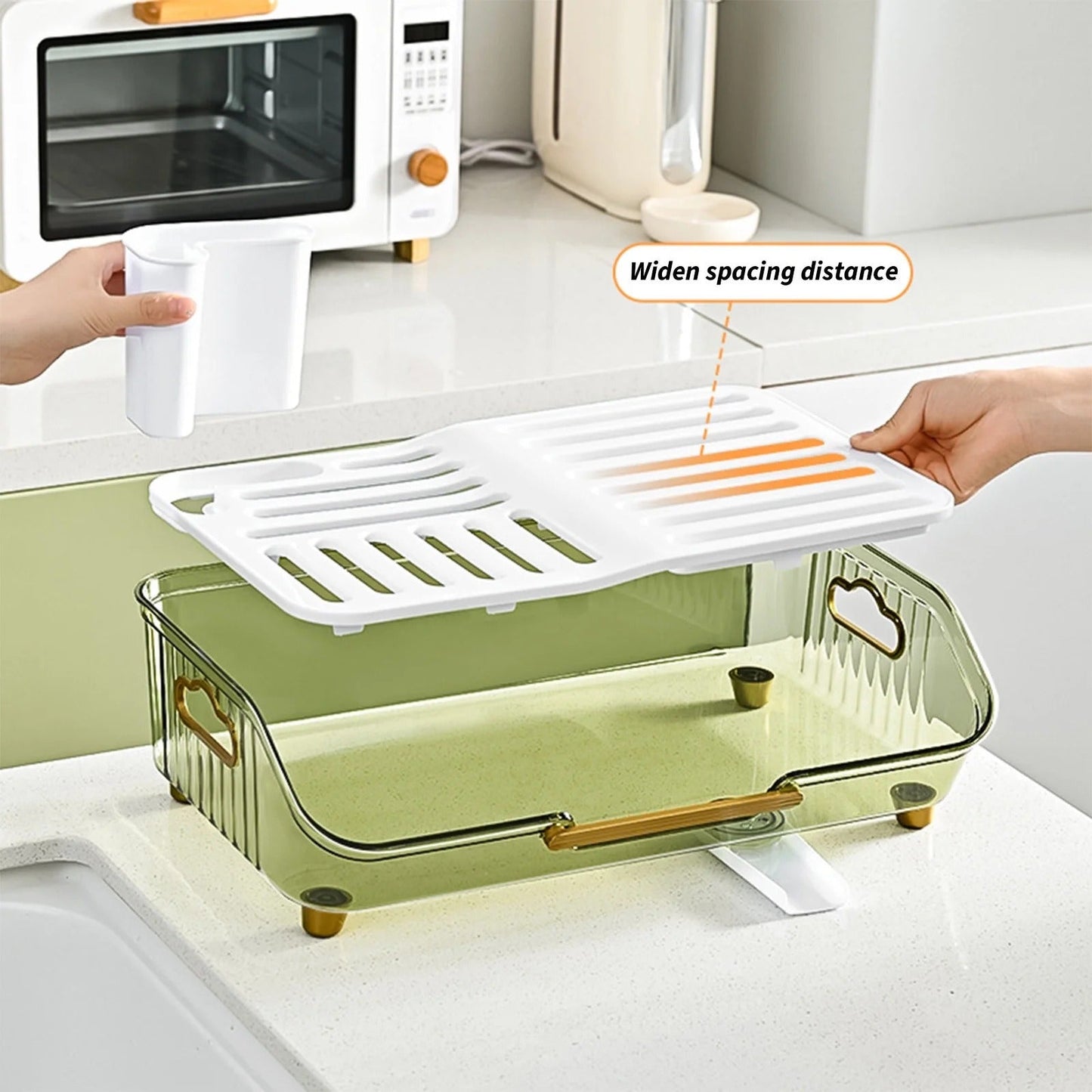 Acrylic Dish Drying Rack-Green
