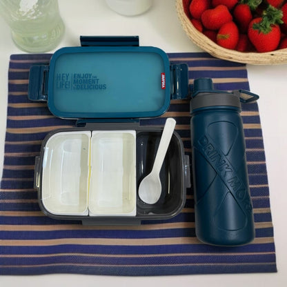 LunchBox with Bottle 7429 -Dark Green