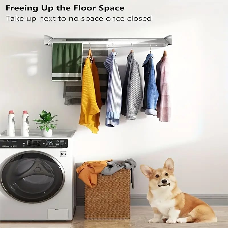 1 Pc Wall Mounted Folding Clothes Drying Rack