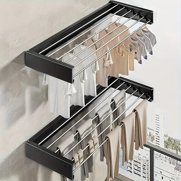 1 Pc Wall Mounted Folding Clothes Drying Rack