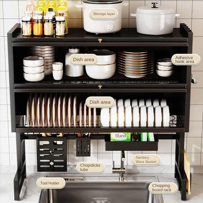 Double Cabin Over the Sink Rack-White