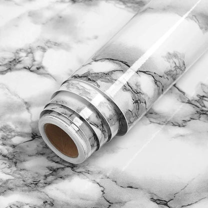 Marble Printed Self-Adhesive Sheet-White