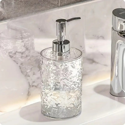 Luxury Transparent Hand Sanitizer Bottle-Round White