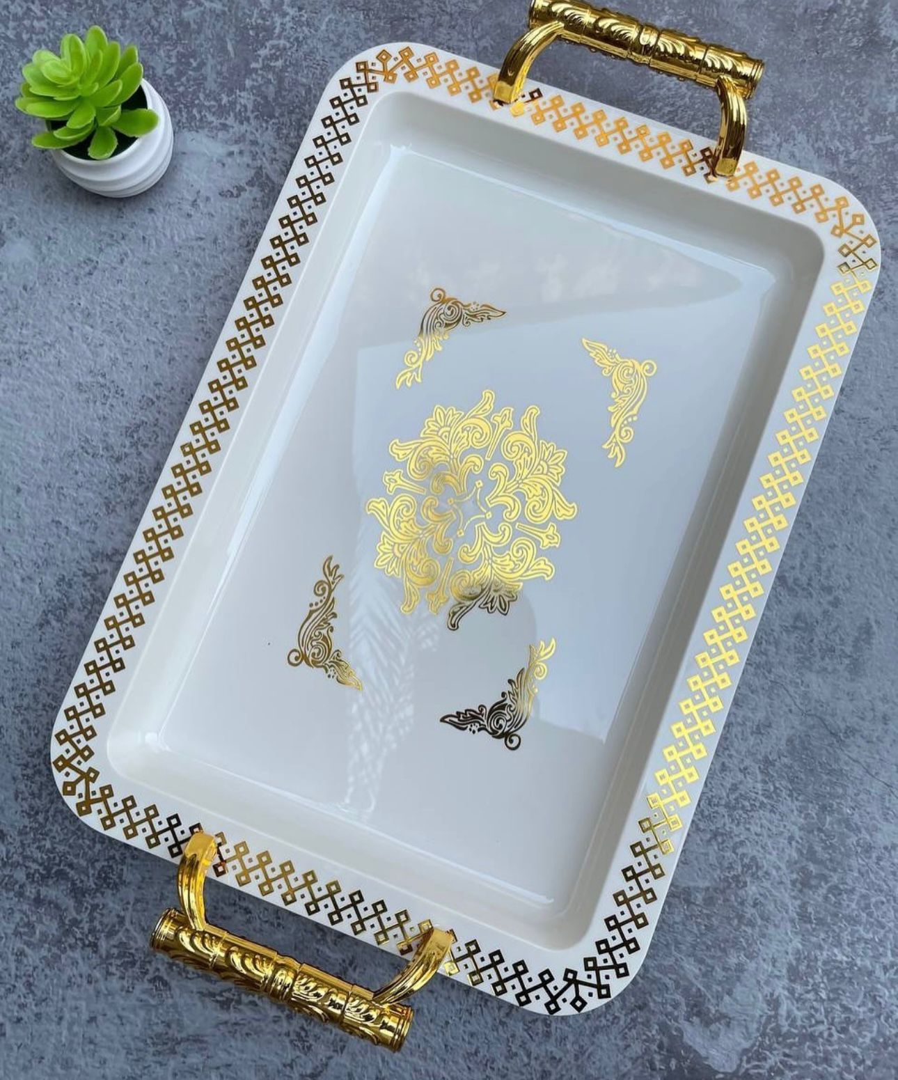 Rectangular Plastic Tray (Set of 3)