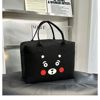 Large Capacity Cartoon Printed Bag-Black