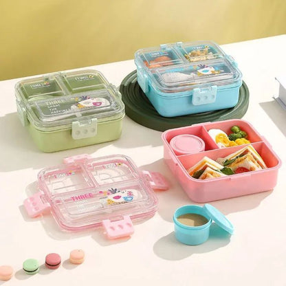 3-Compartment Lunch Box-Sky Blue