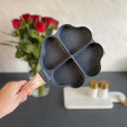 4 Slot Non Stick  Frying Pan(Heart shape)