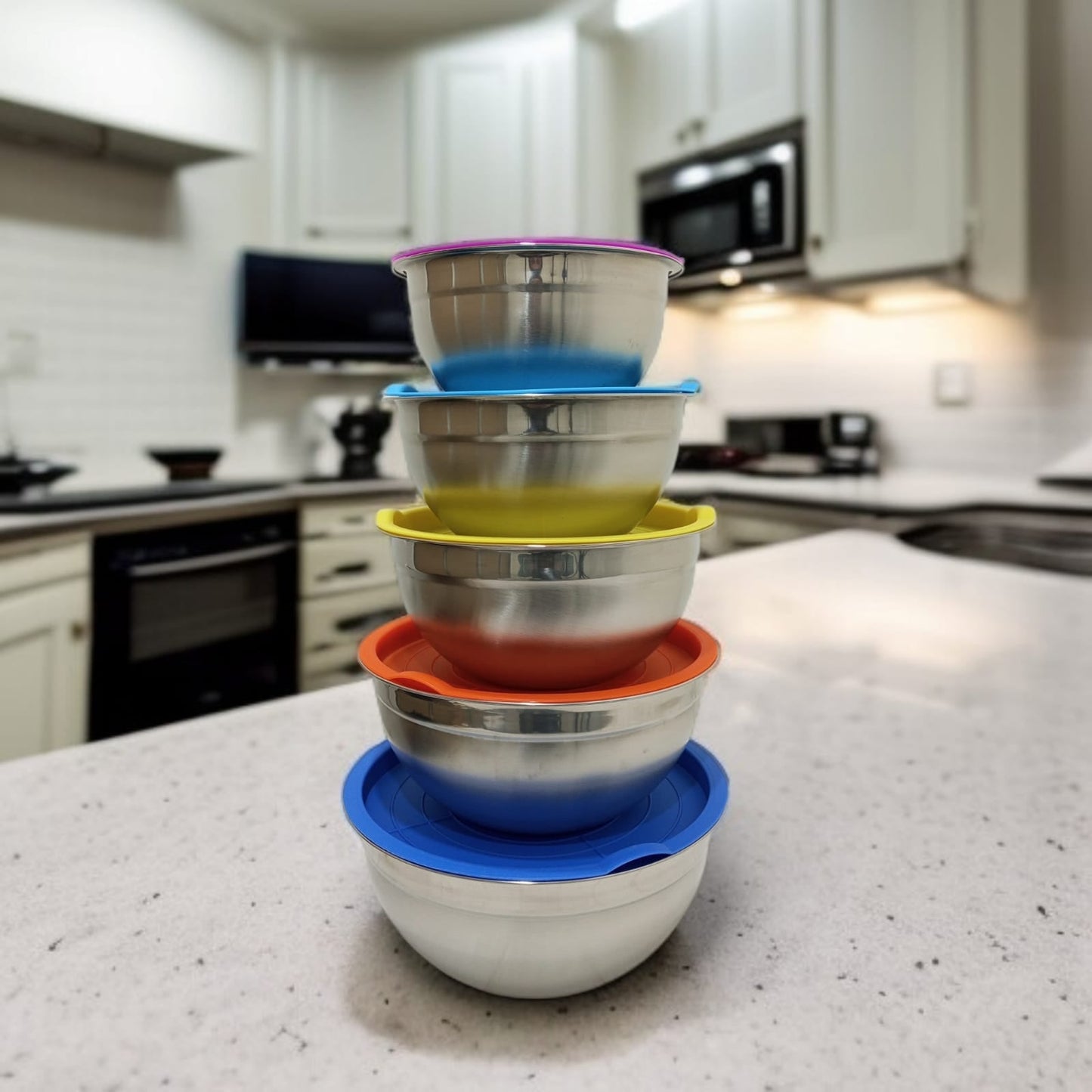5 Pc Stainless Steel Salad bowl