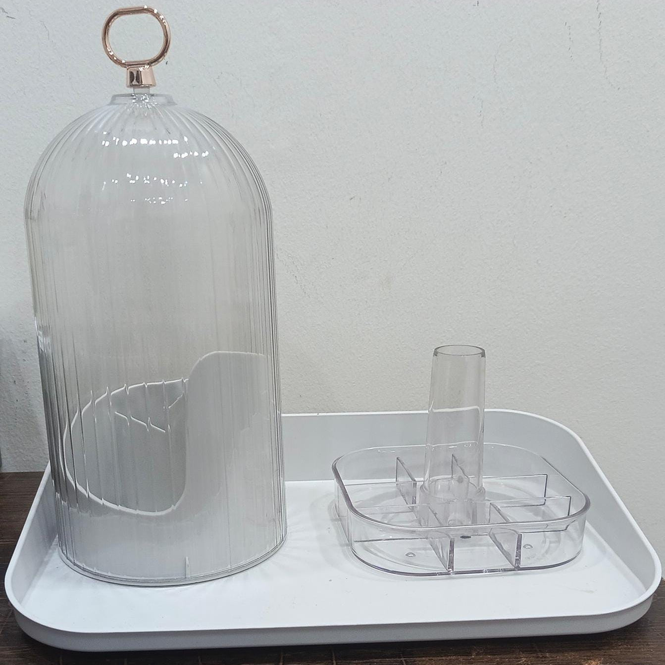 Rotating Brush Holder & Lipstick Caddy Organizer-Minor Damage
