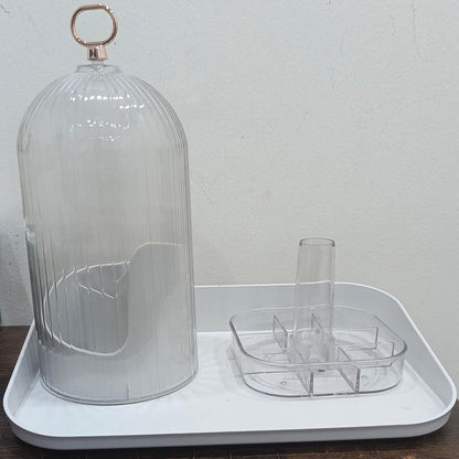 Rotating Brush Holder & Lipstick Caddy Organizer-Minor Damage