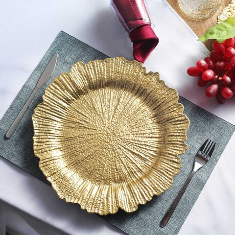 Golden Charger Plate Design 04