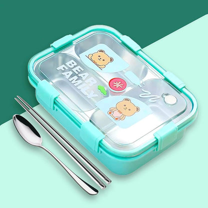 3-Compartment Stainless Steel Lunch Box