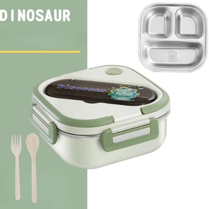 3-Compartment Stainless Steel Lunch Box(1000ml)