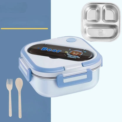 3-Compartment Stainless Steel Lunch Box(1000ml)