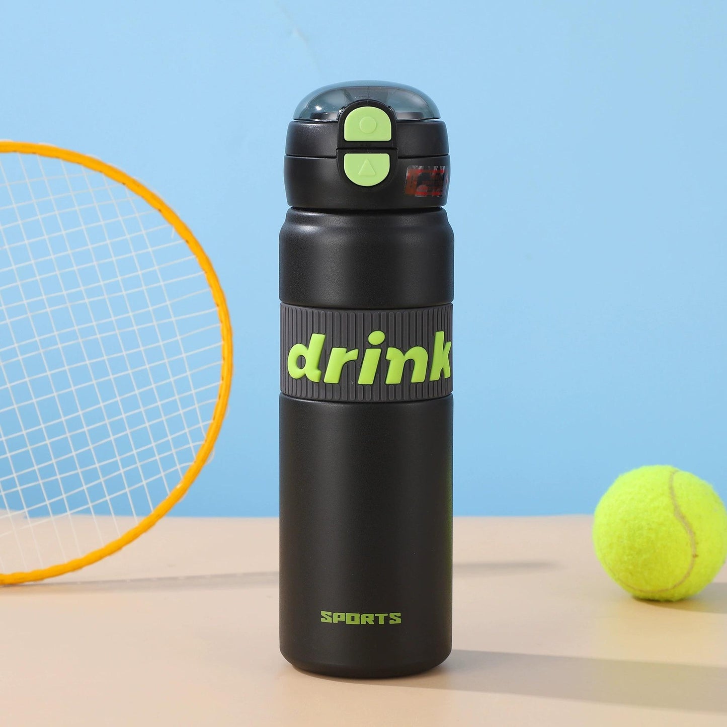 Dual Drink Water Bottle-Black