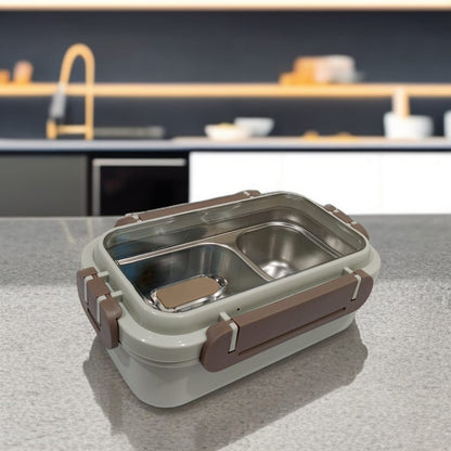 Stainless Steel Lunch Box-Brown