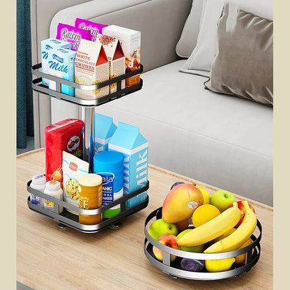 2 LAYER 360Â° ROTATABLE METAL STORAGE ORGANIZER(SQUARE)