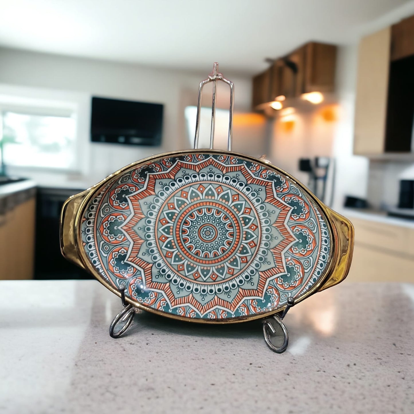 Ceramic Serving Dish Oval Design 2
