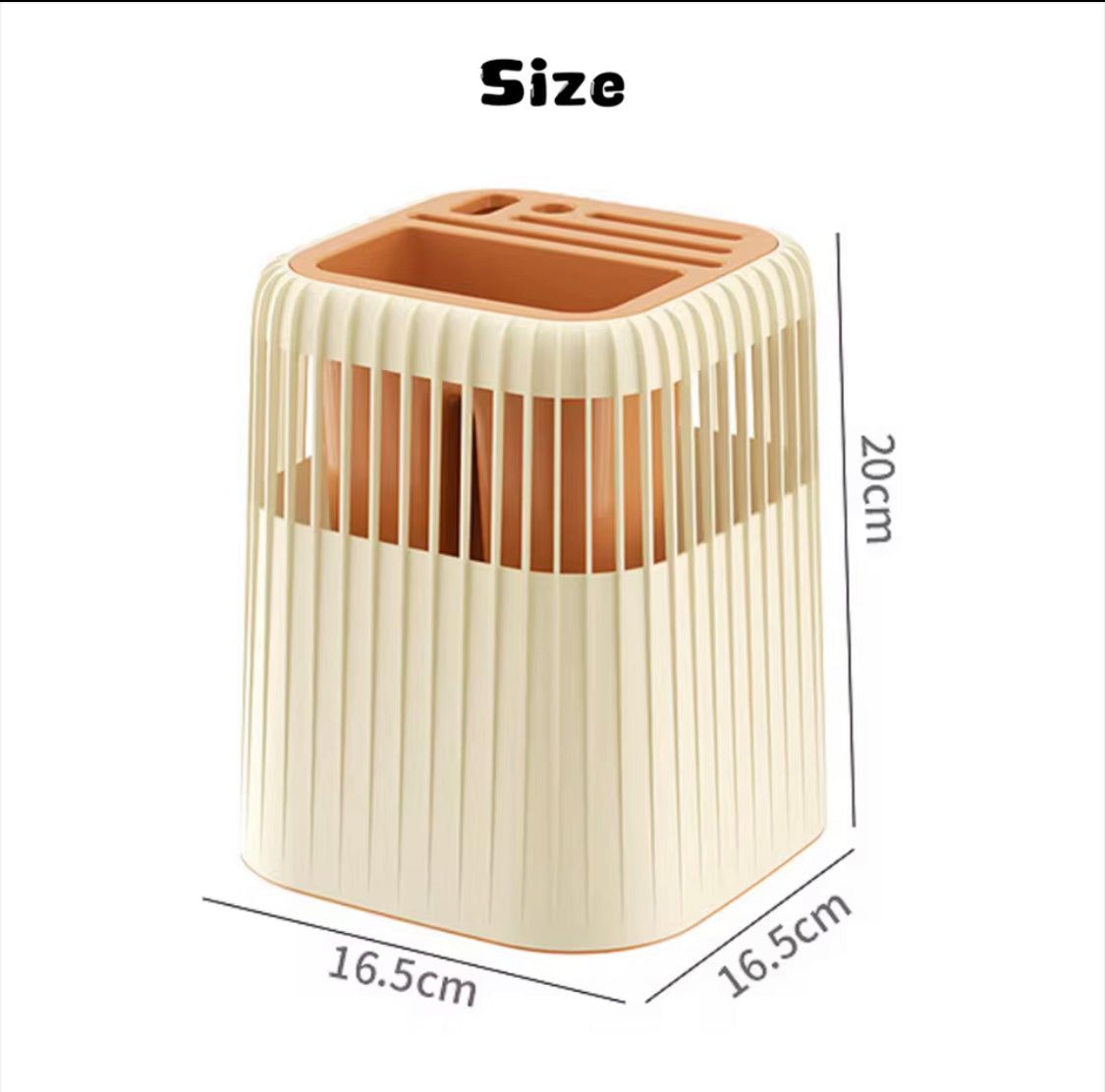 360 Rotating Knife and Kitchen Utensil Holder-OffWhite