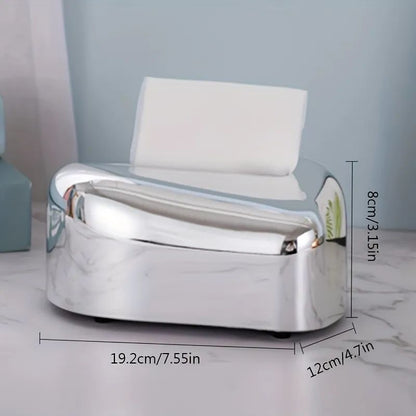 Desktop Tissue Box -Dark Silver