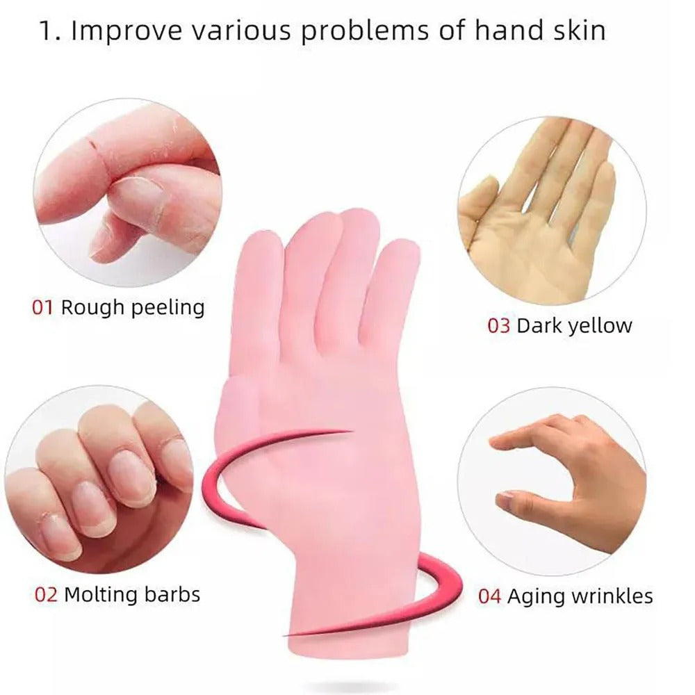 Pair of Silicone Moisturizing Gloves