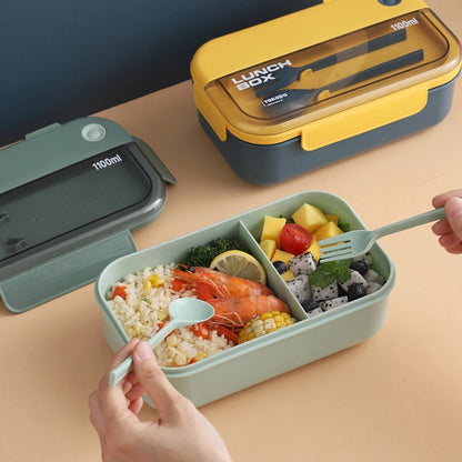 2 Compartment Bento Lunch Box-Green