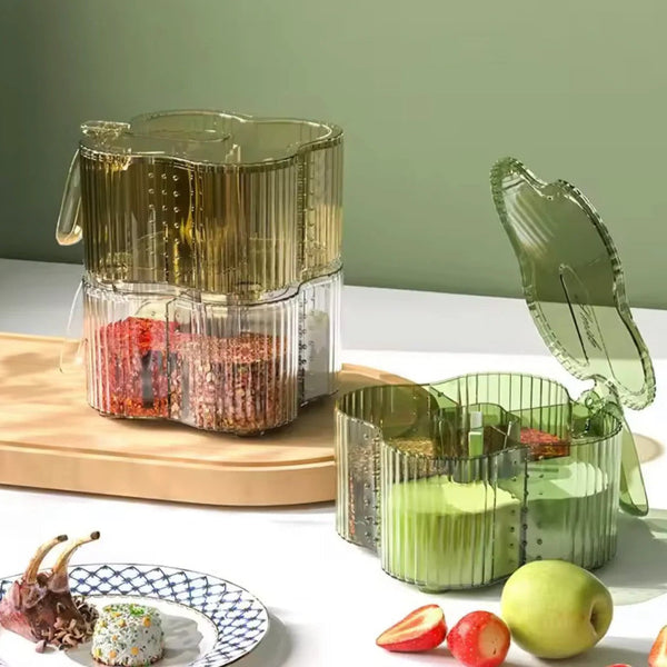 Four Compartment Seasoning Spice Box