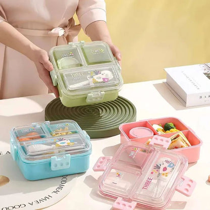 3-Compartment Lunch Box-Green