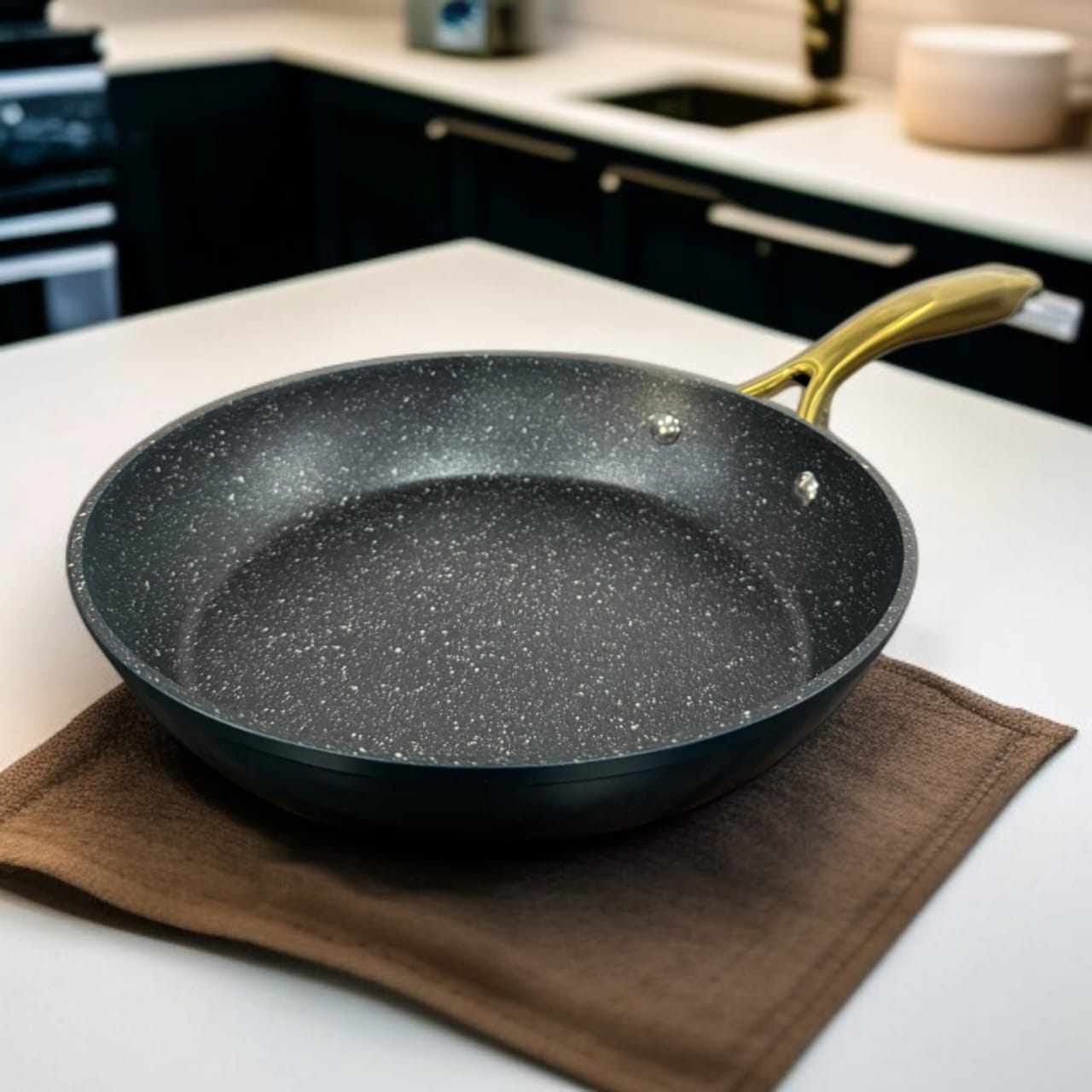 Marble Non Stick Frying Pan Dark Green-24cm