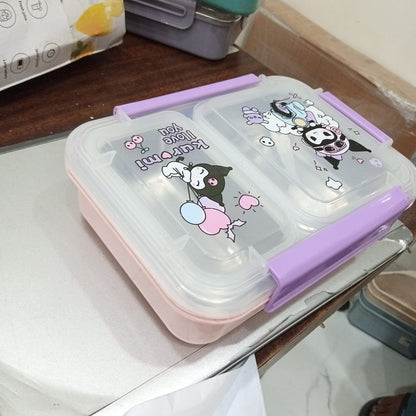 2 Compartments Lunch Box-Pink(Minor Damage)