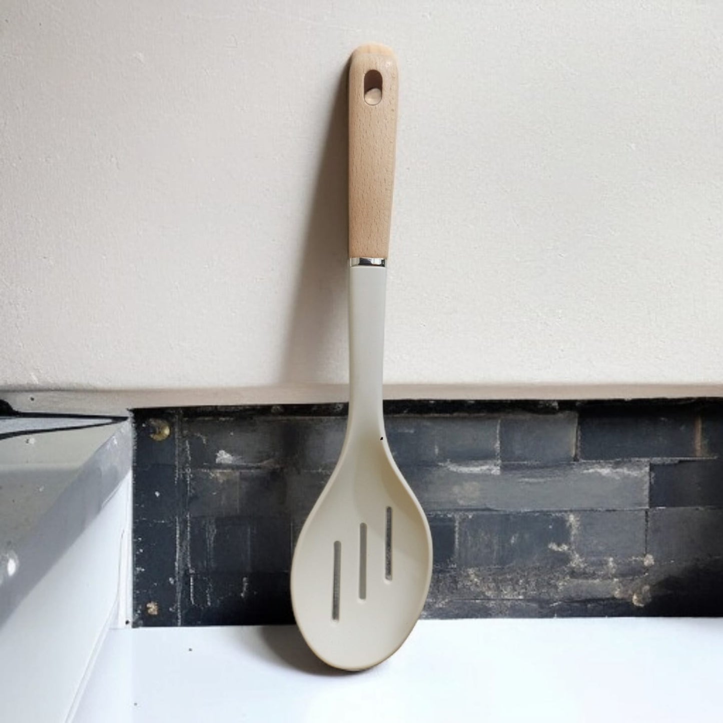 Wooden Handle Silicone Spoon-D1