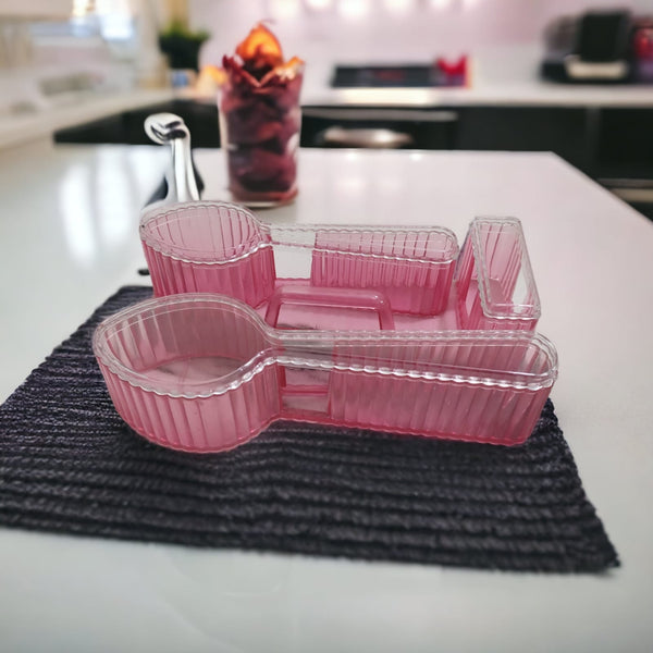 Spoon and Toothpick Holder Box-Pink