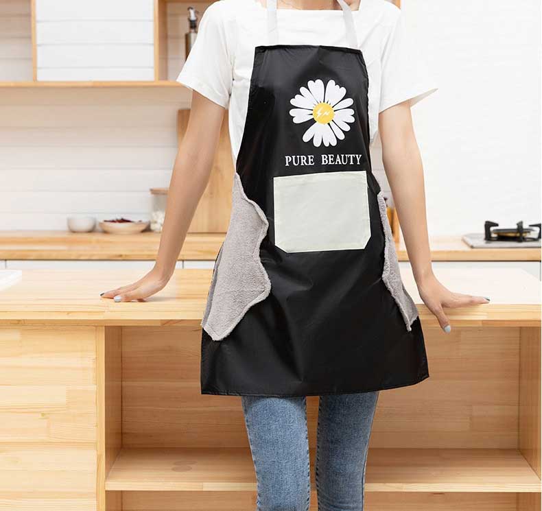 Pure Beauty Apron with Pocket(Black)