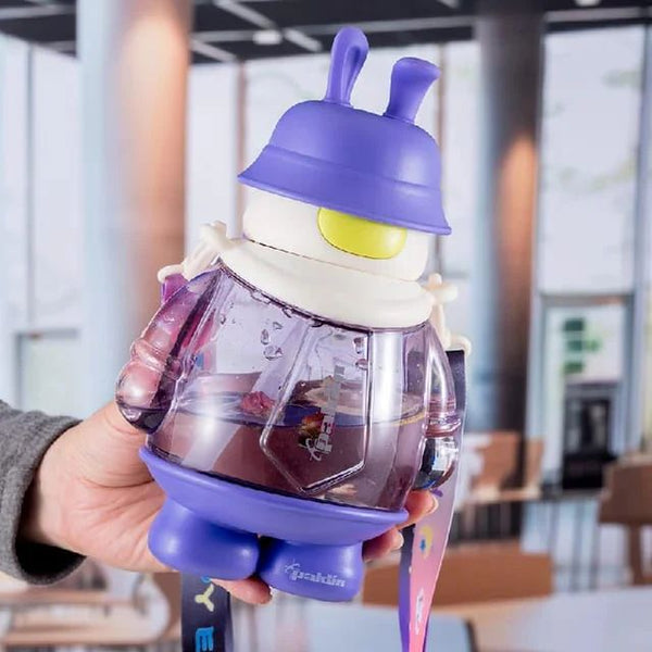 Space Rabbit Sipper Bottle -Purple