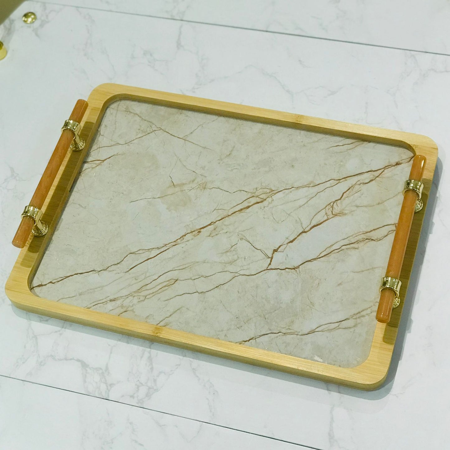 Single Piece Wooden Tray-Medium