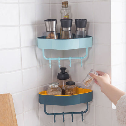 Punch Free Wall Corner Bathroom Shelves