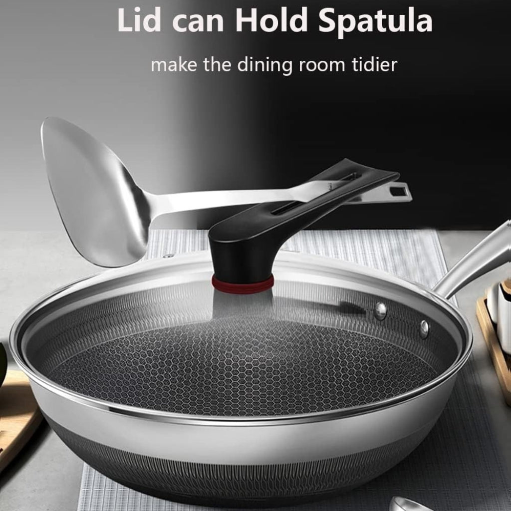 Stainless Steel Laser Coating Wok-34cm