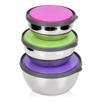 3 Pcs Stainless Steel Bowl Set