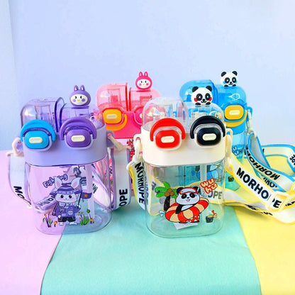 Adorable Dual Compartment Water Bottle-White