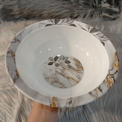 Melamine Bowl Lid (Marble Leaf)