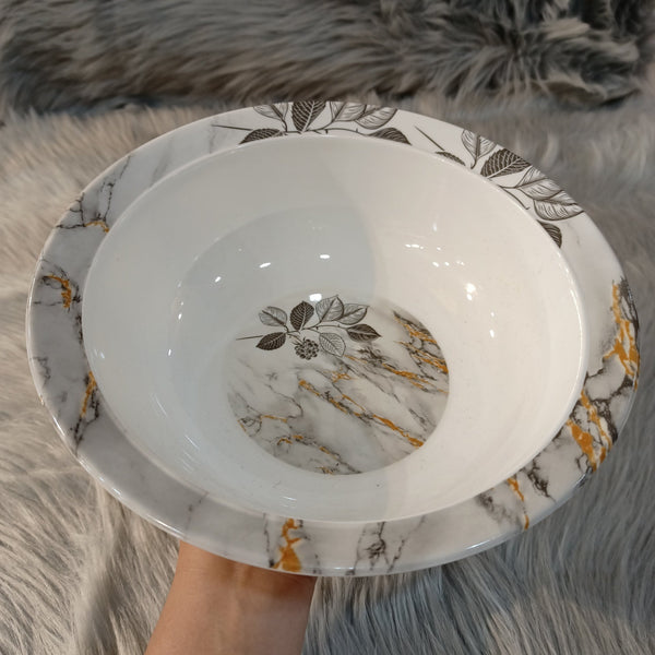 Melamine Bowl Lid (Marble Leaf)