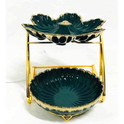 2 Layers Ceramic Fruit Bowl