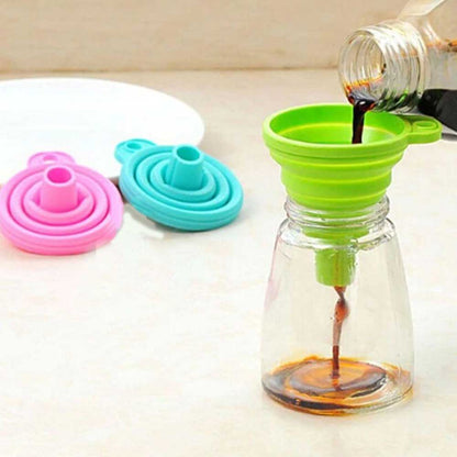 Oil Bottle Funnel Silicon Foldable