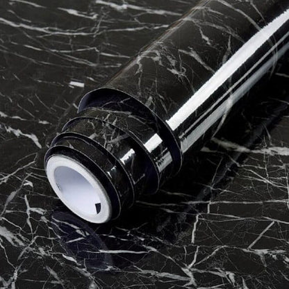 Marble Printed Self-Adhesive Sheet-Black
