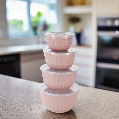 Bowl Set Gol 4PCS 8218-Pink
