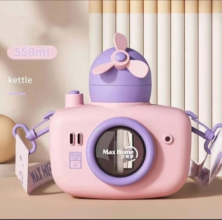 Camera Shape Water Bottle-Pink