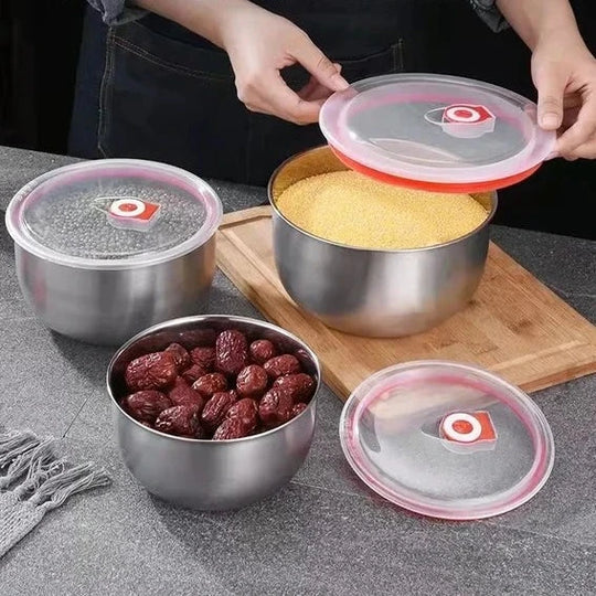 3 Pcs Stainless Steel Bowl Set