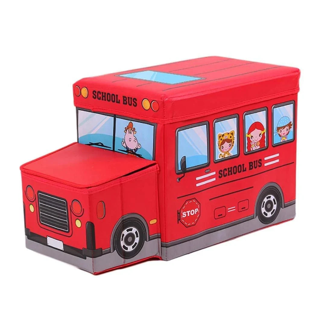 School Bus Design Storage Box-Red