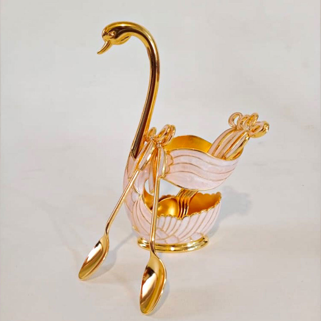 Luxury Swan Tea Spoons Set